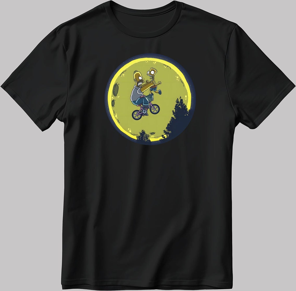 The Simpsons, Simpson drawing Short Sleeve White-Black Men's / Women's T Shirt L350
