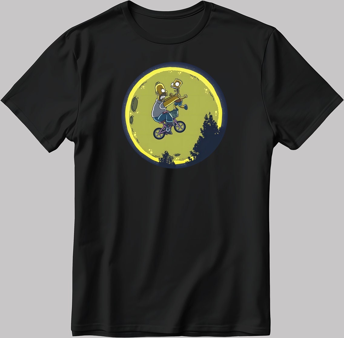 The Simpsons, Simpson drawing Short Sleeve White-Black Men's / Women's T Shirt L350