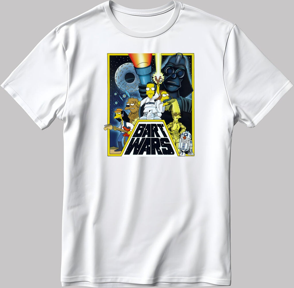 The Simpsons, Simpson drawing Short Sleeve White-Black Men's / Women's T Shirt L353