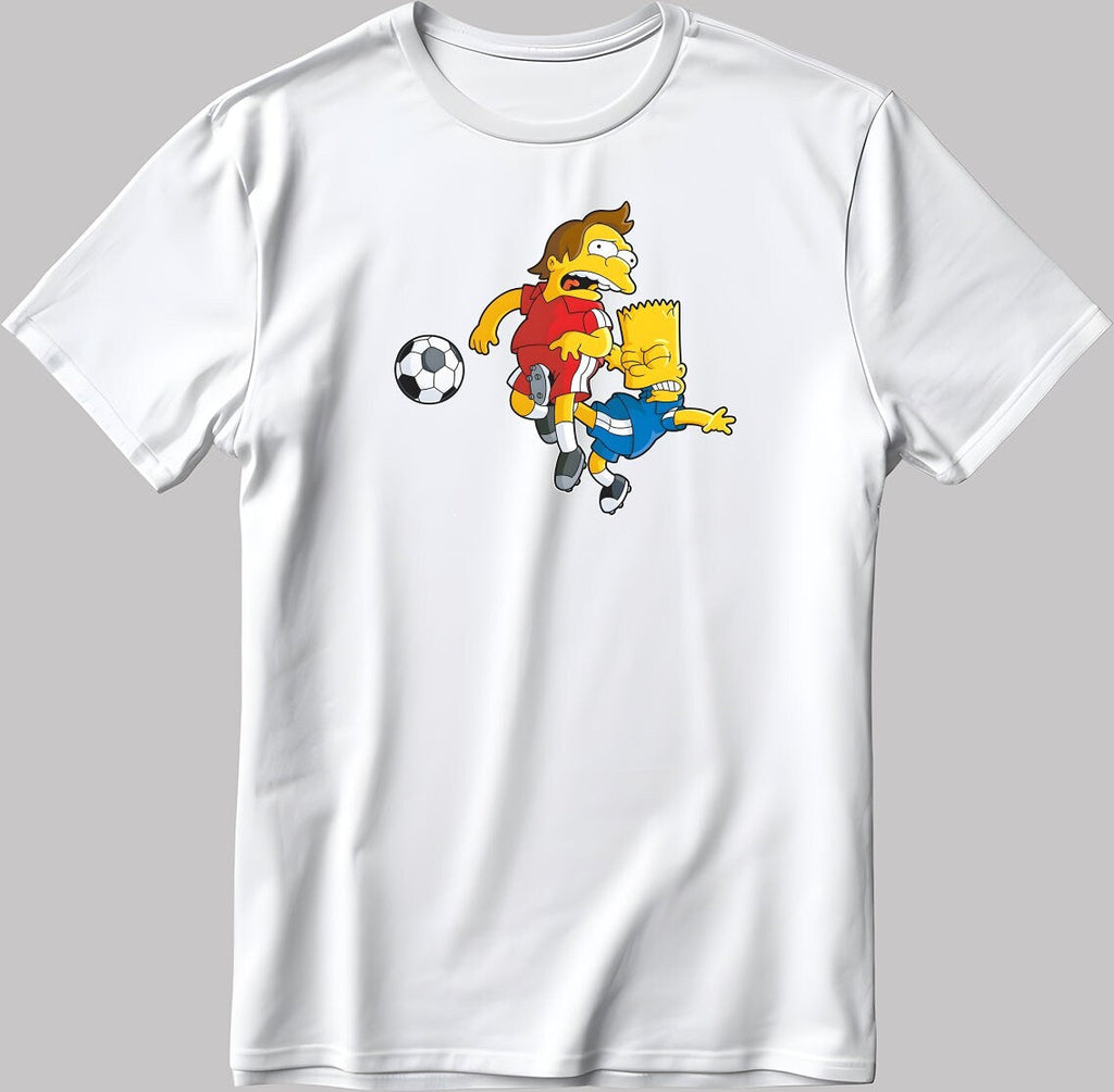 The Simpsons, Simpson drawing Short Sleeve White-Black Men's / Women's T Shirt L354