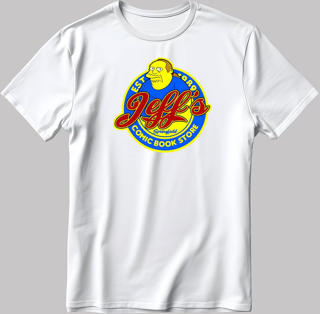 The Simpsons, Simpson drawing Short Sleeve White-Black Men's / Women's T Shirt L360