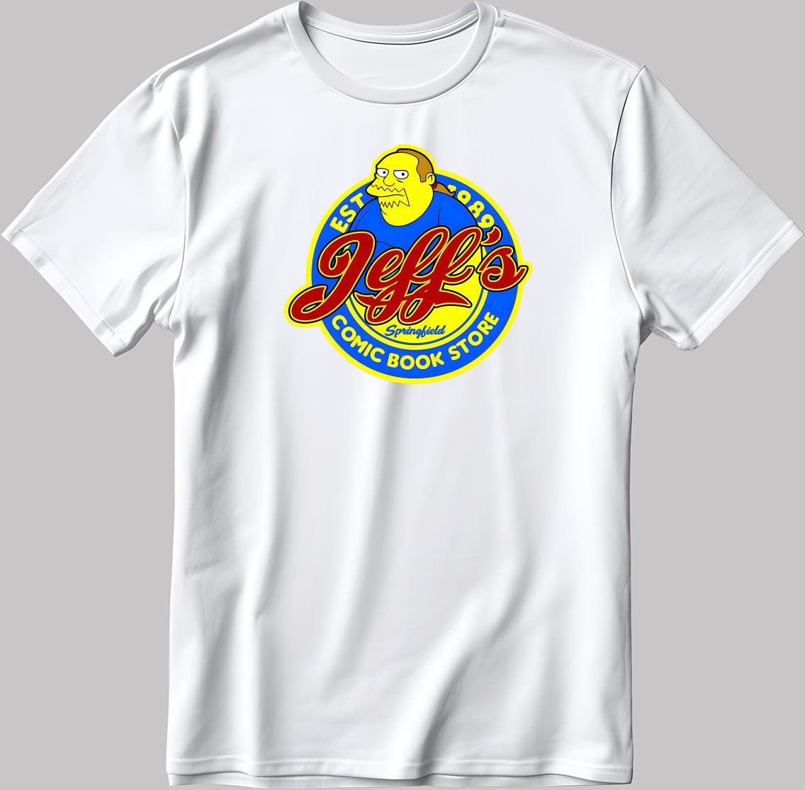 The Simpsons, Simpson drawing Short Sleeve White-Black Men's / Women's T Shirt L360
