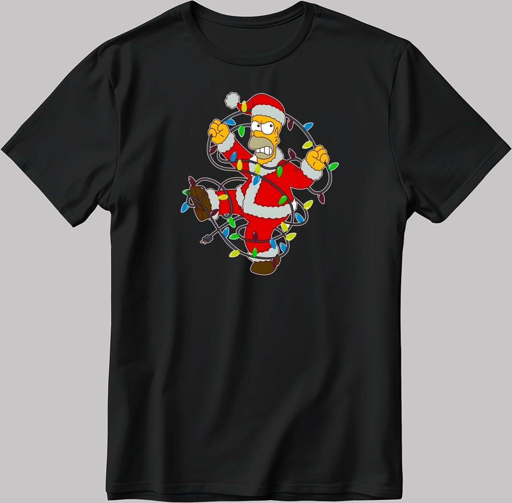 The Simpsons, Simpson drawing Short Sleeve White-Black Men's / Women's T Shirt L370