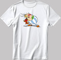 Asterix and Obelix, Famous Characters Figure, Short Sleeve White-Black Men's / Women's T Shirt L392