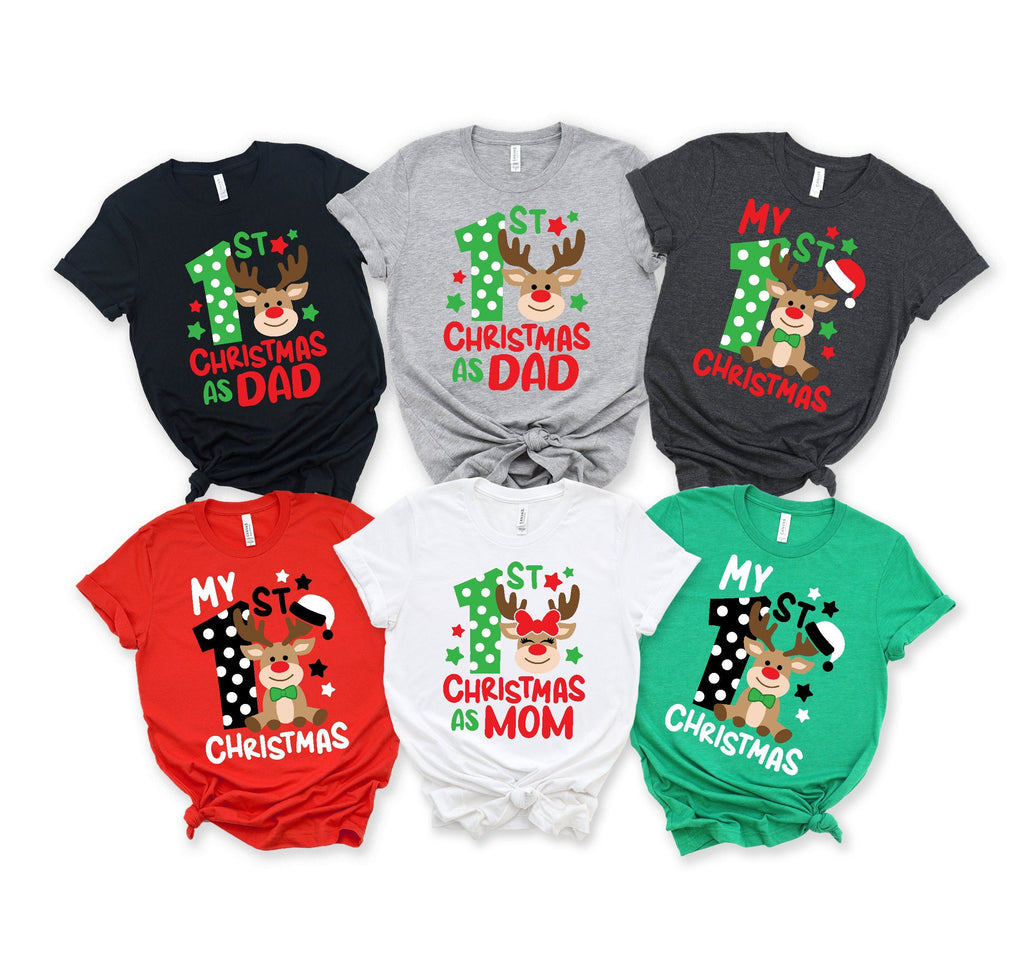 My First Christmas Shirt, First Christmas Mom Tee, First Christmas Dad Shirt, 1st Christmas Matching Family Shirt, Custom Family Christmas