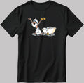 Archimedes in bath, Thumbs up eureka, Short Sleeve White-Black Men's / Women's T Shirt L369