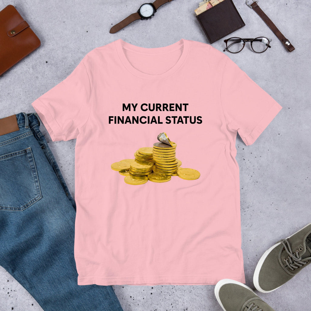 My Current Financial Status, Funny Meme Shirt, Weirdcore Clothing, Oddly Specific, Unhinged Shirt, Sassy Shirt, Sassy Food Meme