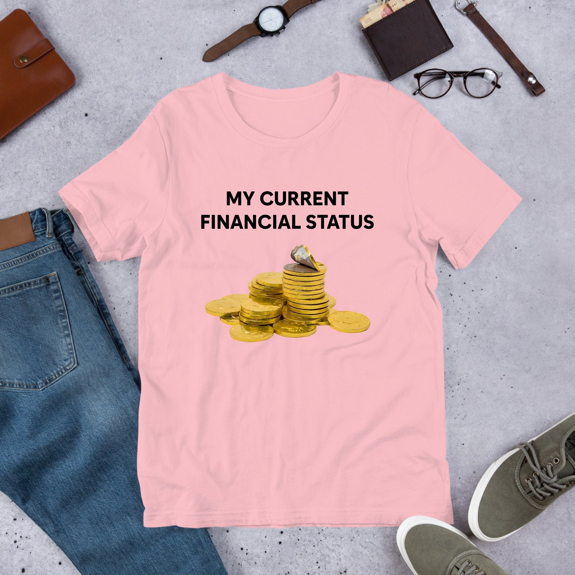 My Current Financial Status, Funny Meme Shirt, Weirdcore Clothing, Oddly Specific, Unhinged Shirt, Sassy Shirt, Sassy Food Meme