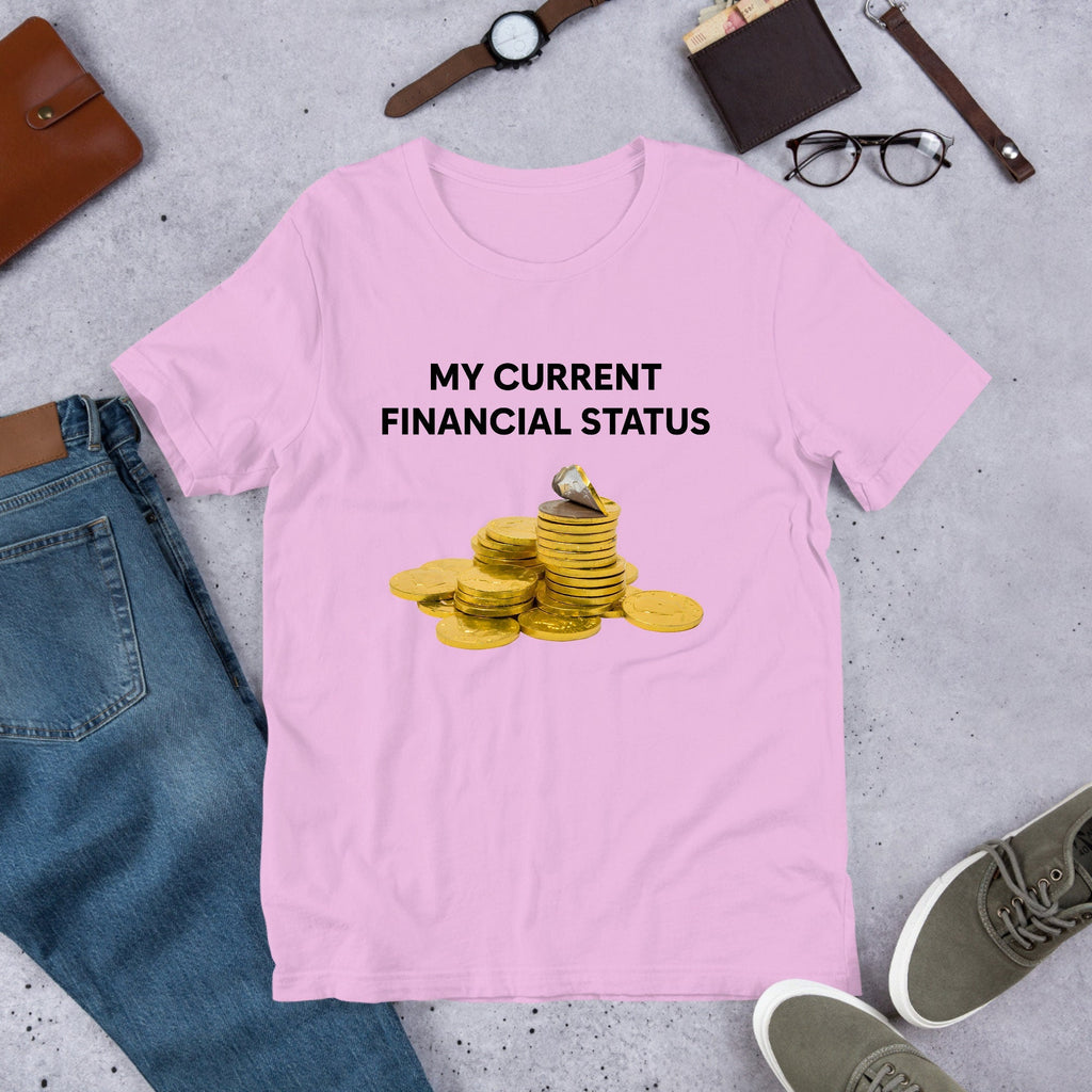 My Current Financial Status, Funny Meme Shirt, Weirdcore Clothing, Oddly Specific, Unhinged Shirt, Sassy Shirt, Sassy Food Meme