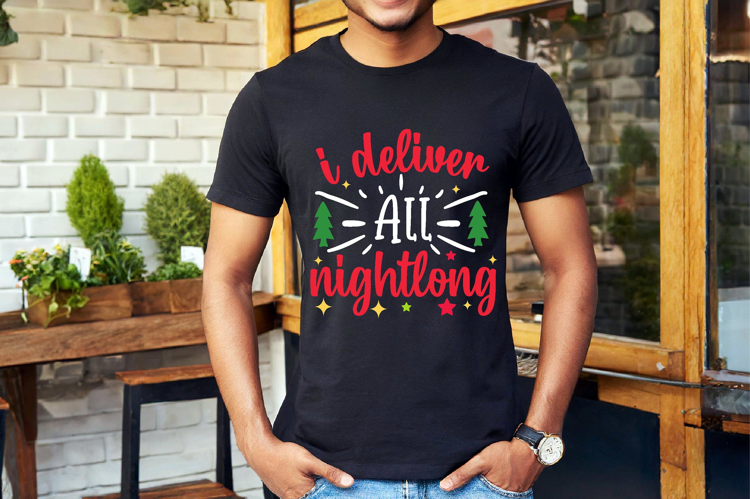 I Deliver all night long Shirt, Christmas Funny Sweatshirt, Christmas Sweater, Gift For him, Gift for christmas, Santa Funny Shirt,Funny Tee