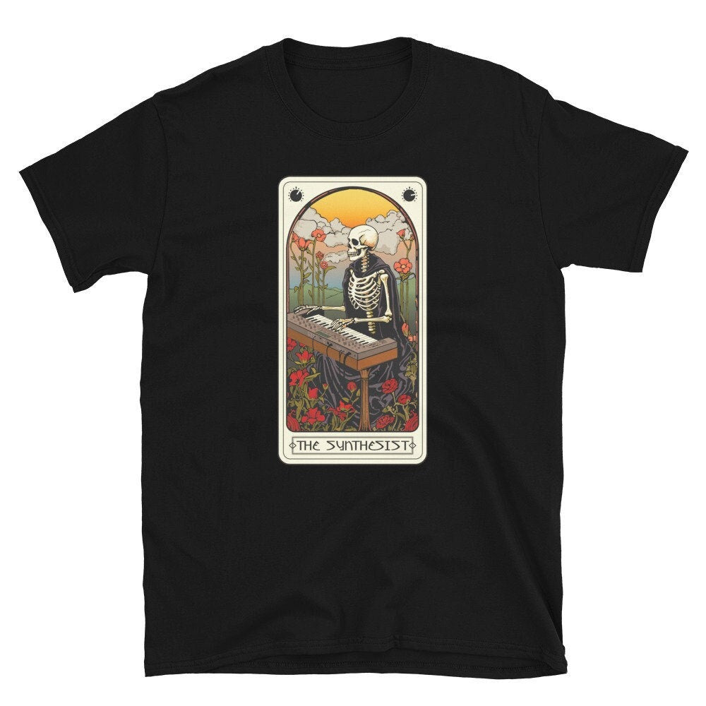 Synthesizer tarot card for electronic musician and synth player T-shirt
