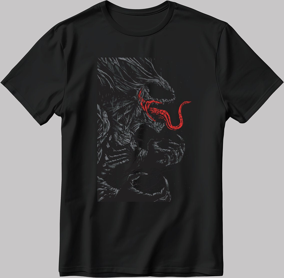 Venom Cool Poster Short Sleeve White-Black Men's / Women's T Shirt U14