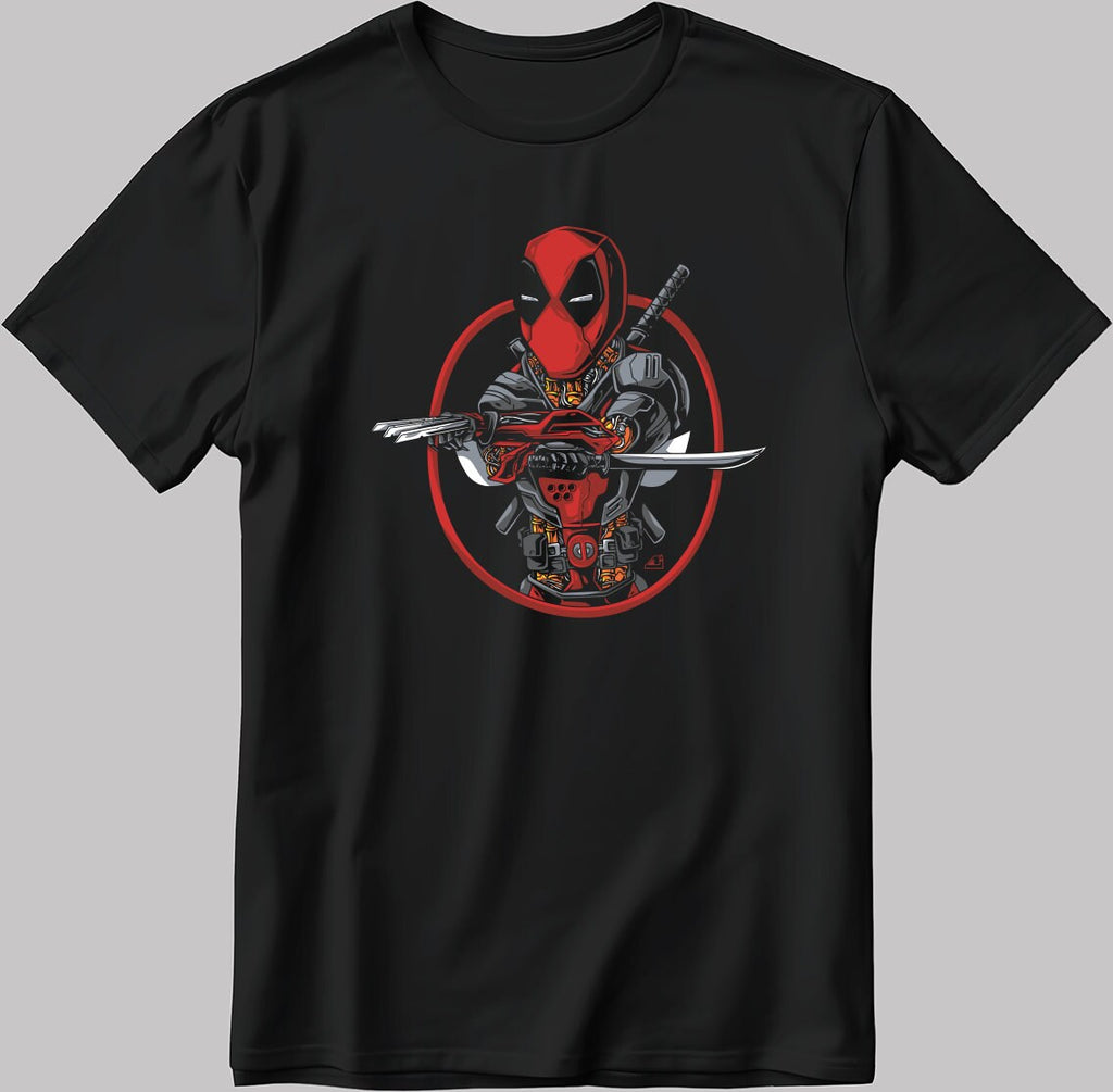 Deadpool Super Hero Short Sleeve White-Black Men's / Women's T Shirt U28