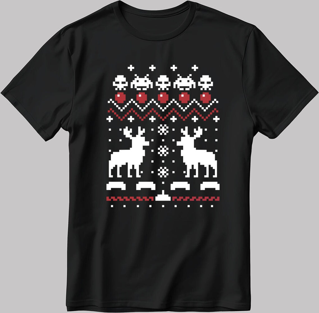 Christmas Poster Short Sleeve White-Black Men's / Women's T Shirt U267