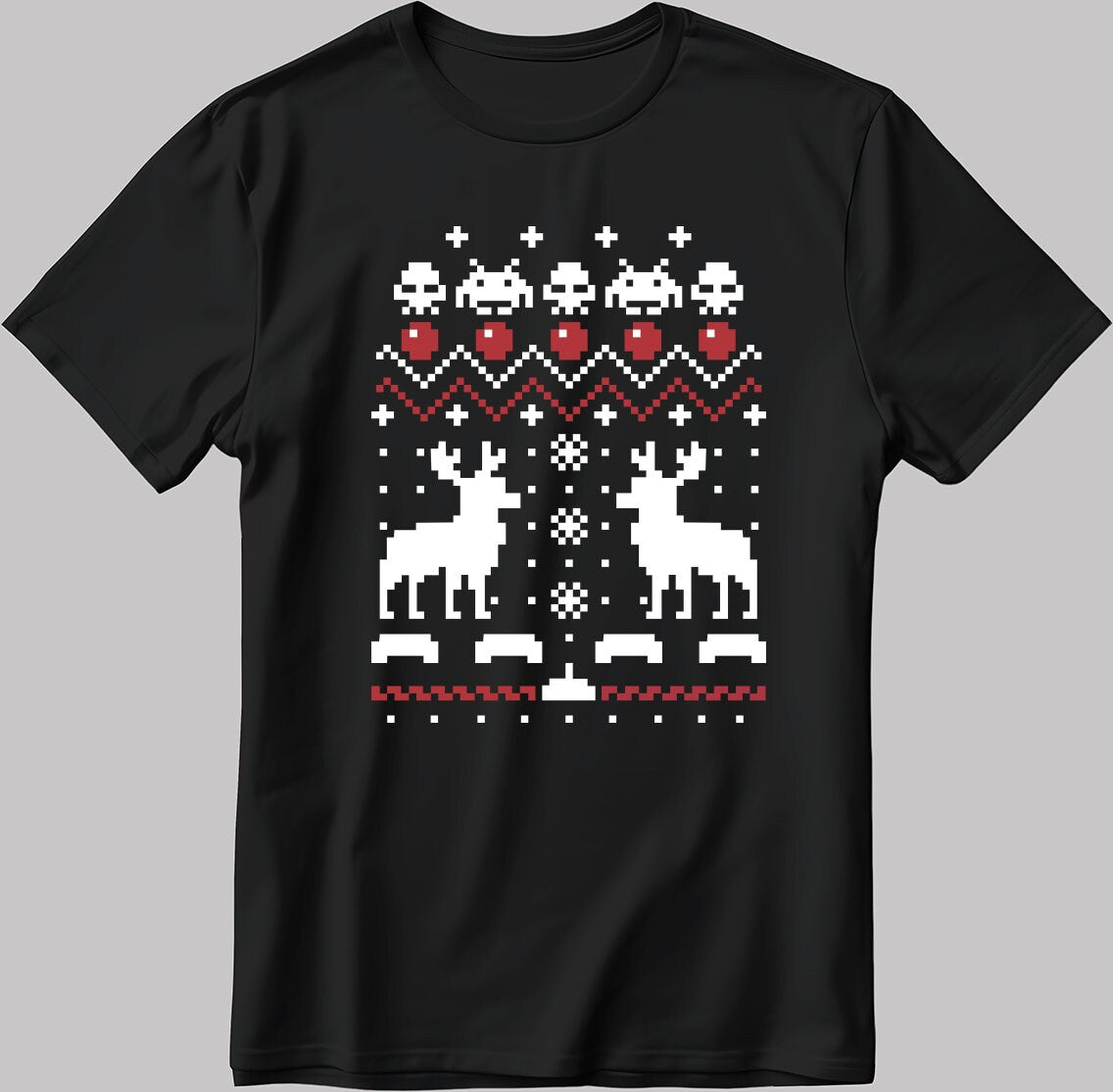 Christmas Poster Short Sleeve White-Black Men's / Women's T Shirt U267