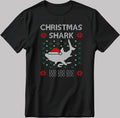 Christmas Shark Poster Doo Doo Short Sleeve White-Black Men's / Women's T Shirt U268