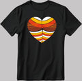 Colorful Ass Heart Icon Short Sleeve White-Black Men's / Women's T Shirt U344