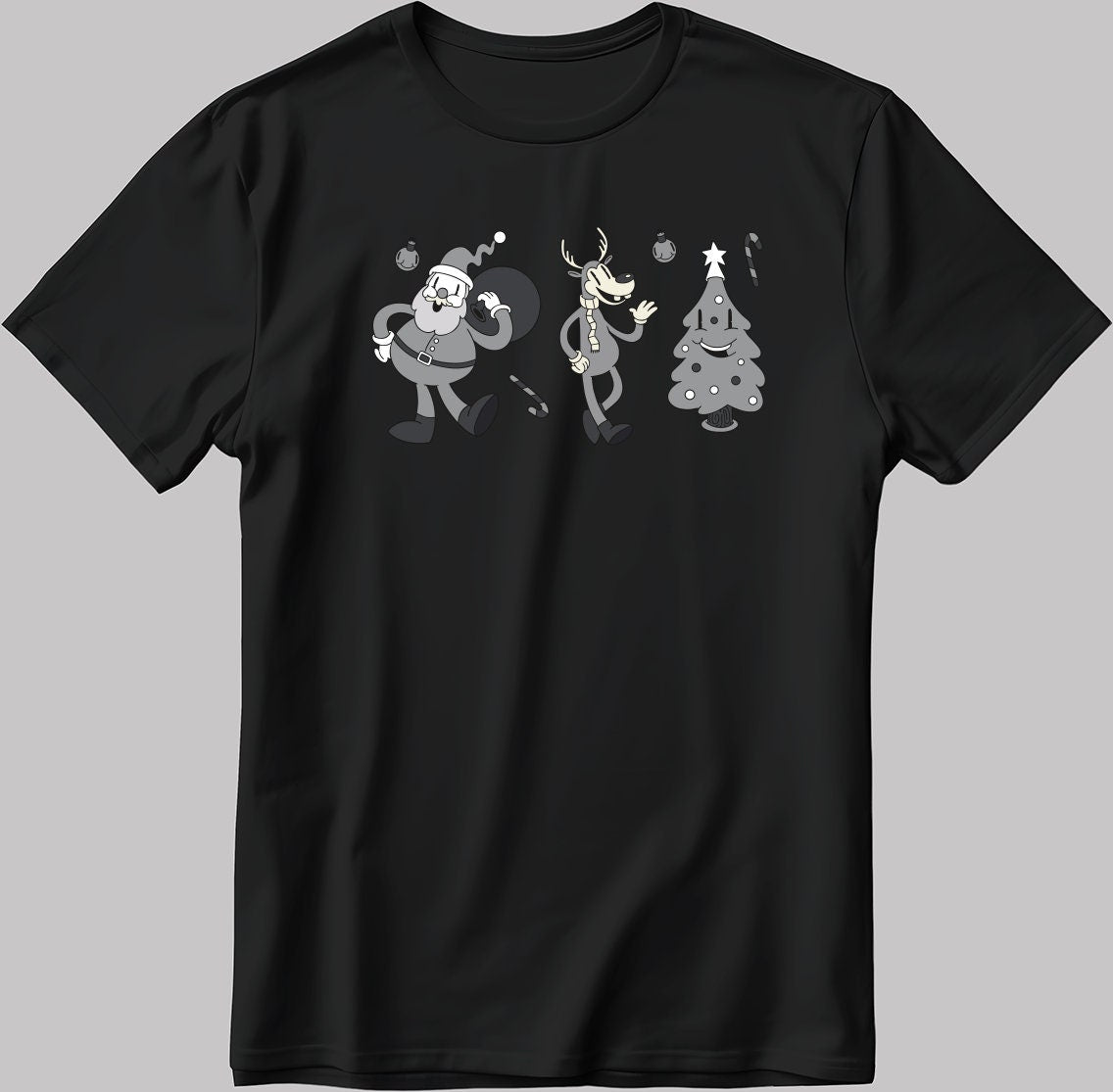 Christmas Cosplay Character Short Sleeve White-Black Men's / Women's T Shirt U406