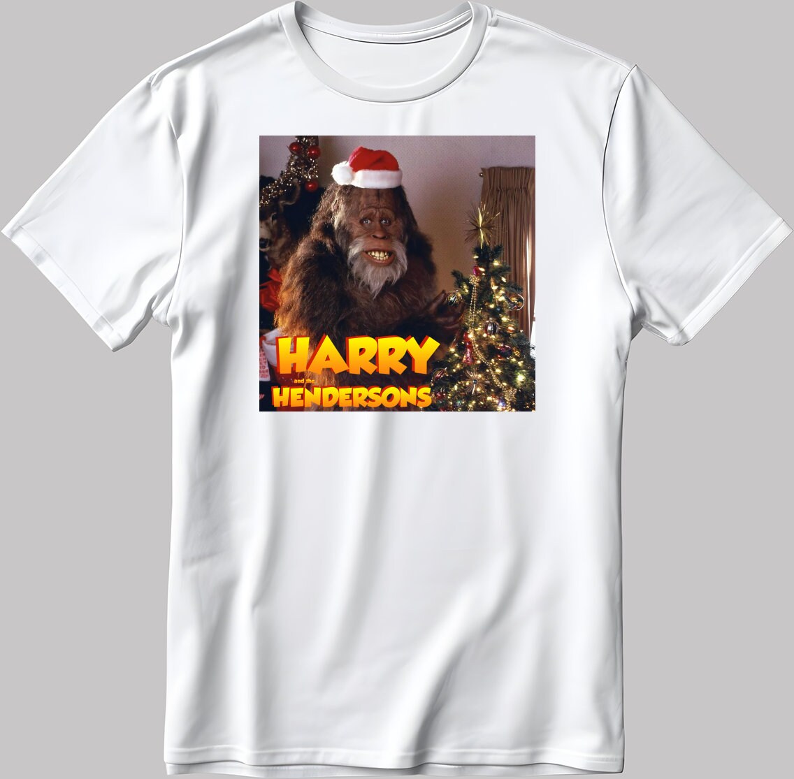 Bigfoot and Harry The Handersons Short Sleeve White-Black Men's / Women's T Shirt C224