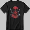 Deadpool Cool Poster Short Sleeve White-Black Men's / Women's T Shirt U24
