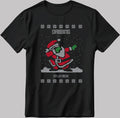 Christmas Dabbing En La Nieve Short Sleeve White-Black Men's / Women's T Shirt U273
