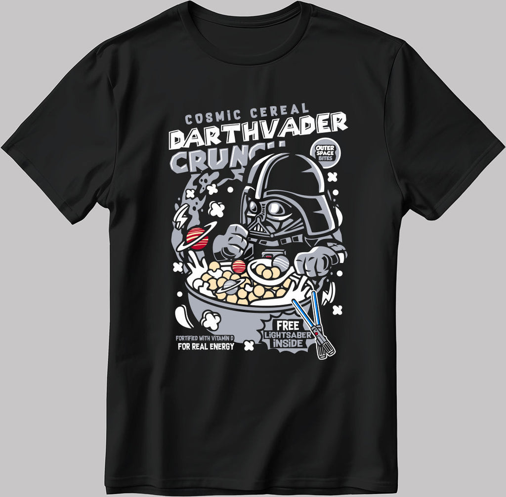 Darth Vader Cosmic Cereal Short Sleeve White-Black Men's / Women's T Shirt U274