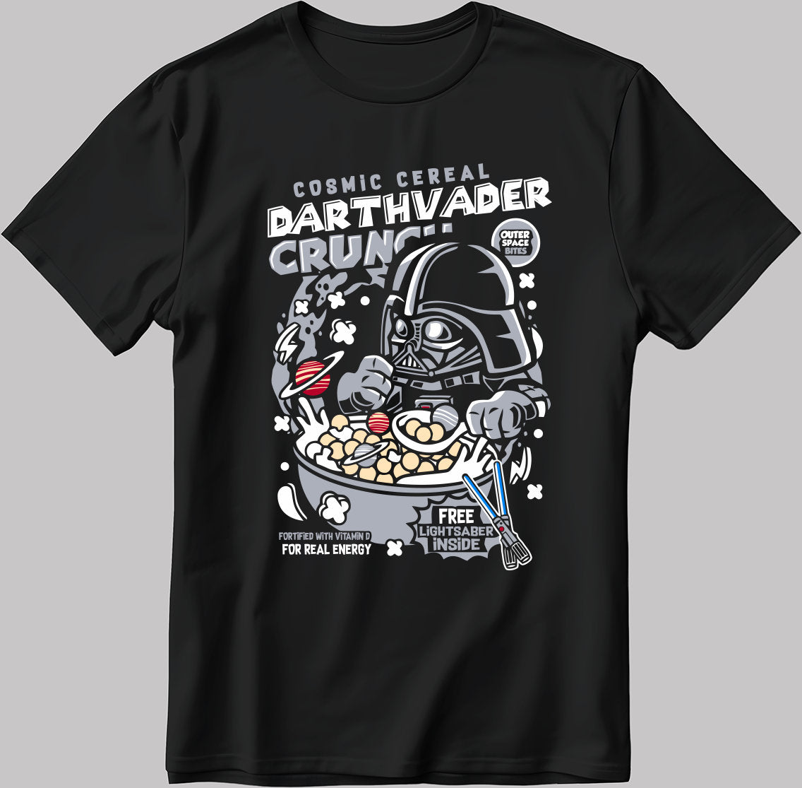 Darth Vader Cosmic Cereal Short Sleeve White-Black Men's / Women's T Shirt U274