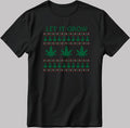 Let It Grow Christmas Poster Short Sleeve White-Black Men's / Women's T Shirt U375