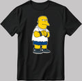 The Simpsons, Simpson drawing Short Sleeve White-Black Men's / Women's T Shirt R216