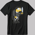 The Simpsons, Simpson drawing Short Sleeve White-Black Men's / Women's T Shirt R217