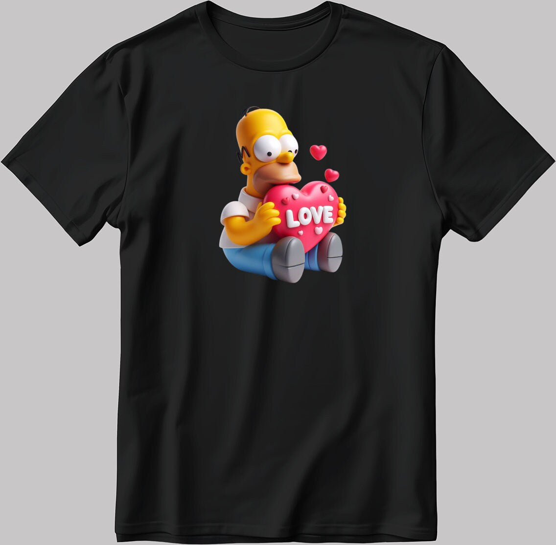 The Simpsons Valentine Days Short Sleeve White-Black Men's / Women's T Shirt C410