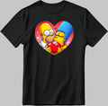 The Simpsons Valentine Days Short Sleeve White-Black Men's / Women's T Shirt C440