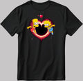 The Simpsons Valentine Days Short Sleeve White-Black Men's / Women's T Shirt C451