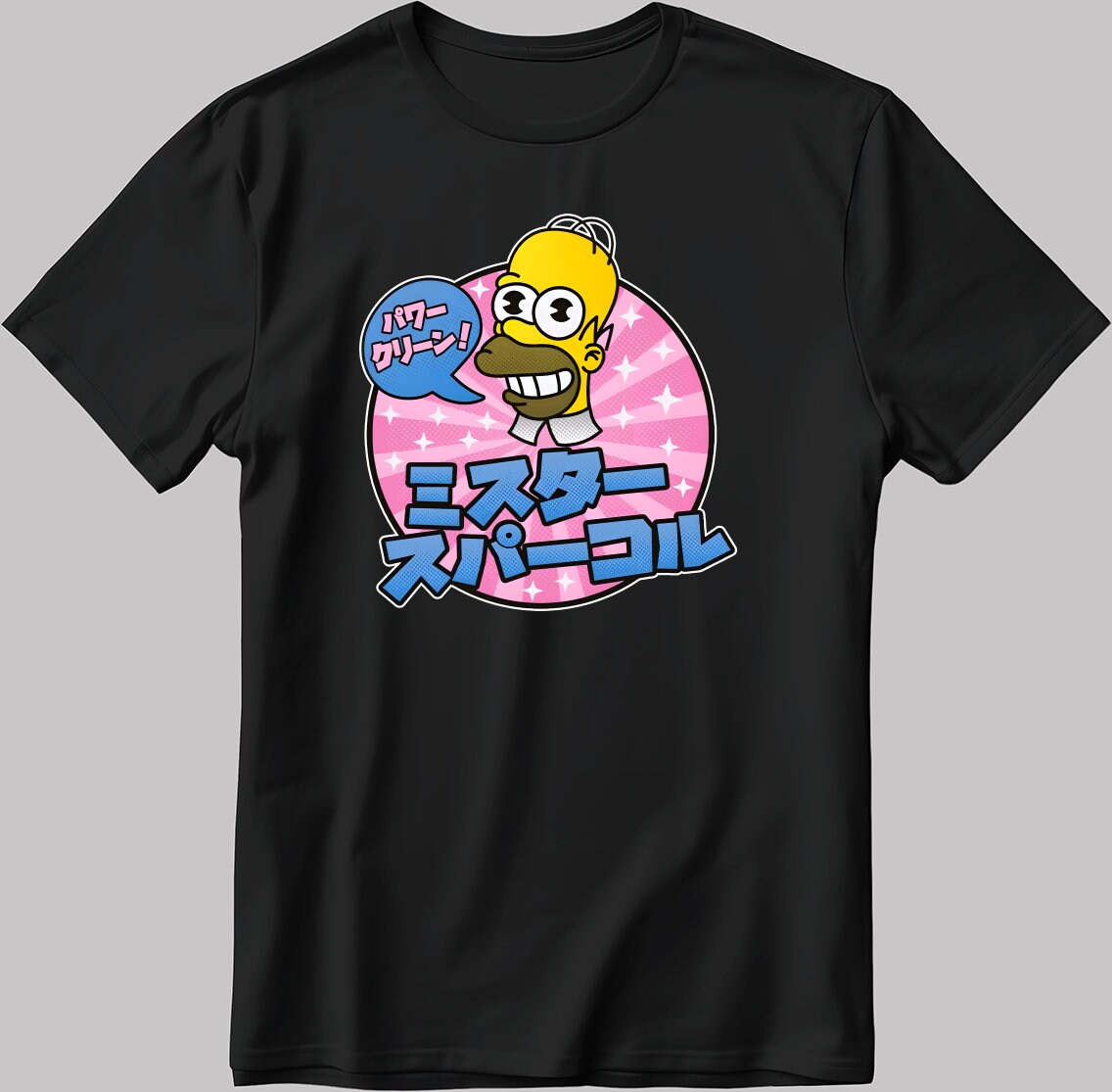 The Simpons Homer Short Sleeve White-Black Men's / Women's T Shirt N120