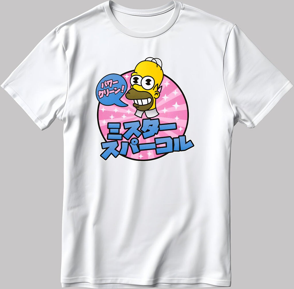 The Simpons Homer Short Sleeve White-Black Men's / Women's T Shirt N120
