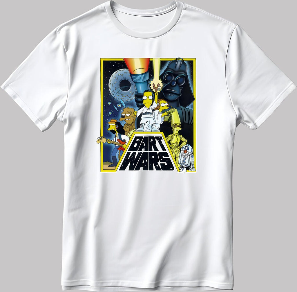 Funny Parody Bart Wars Short Sleeve White-Black Men's / Women's T Shirt N128