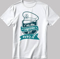 I'm The Captain Get Ever It Short Sleeve White-Black Men's / Women's T Shirt C311