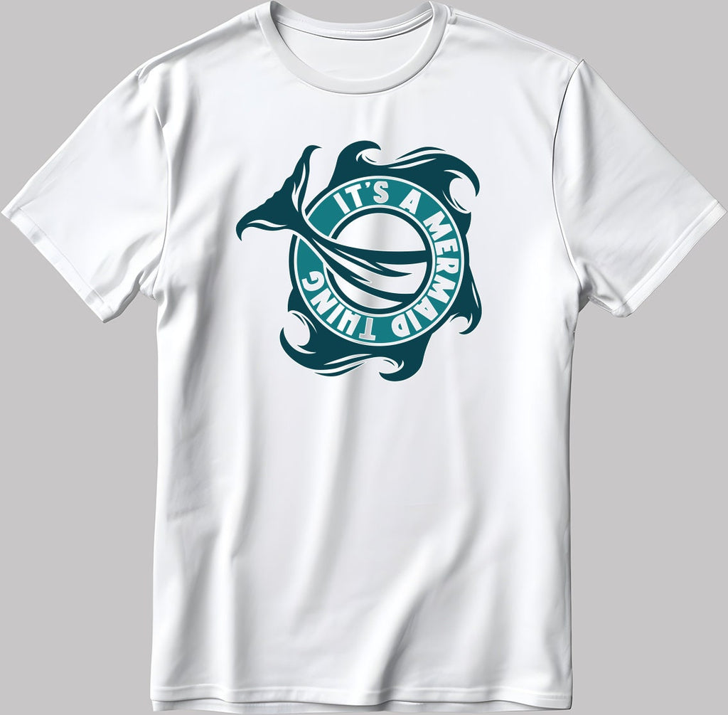 It's A Mermaid Things Short Sleeve White-Black Men's / Women's T Shirt C313