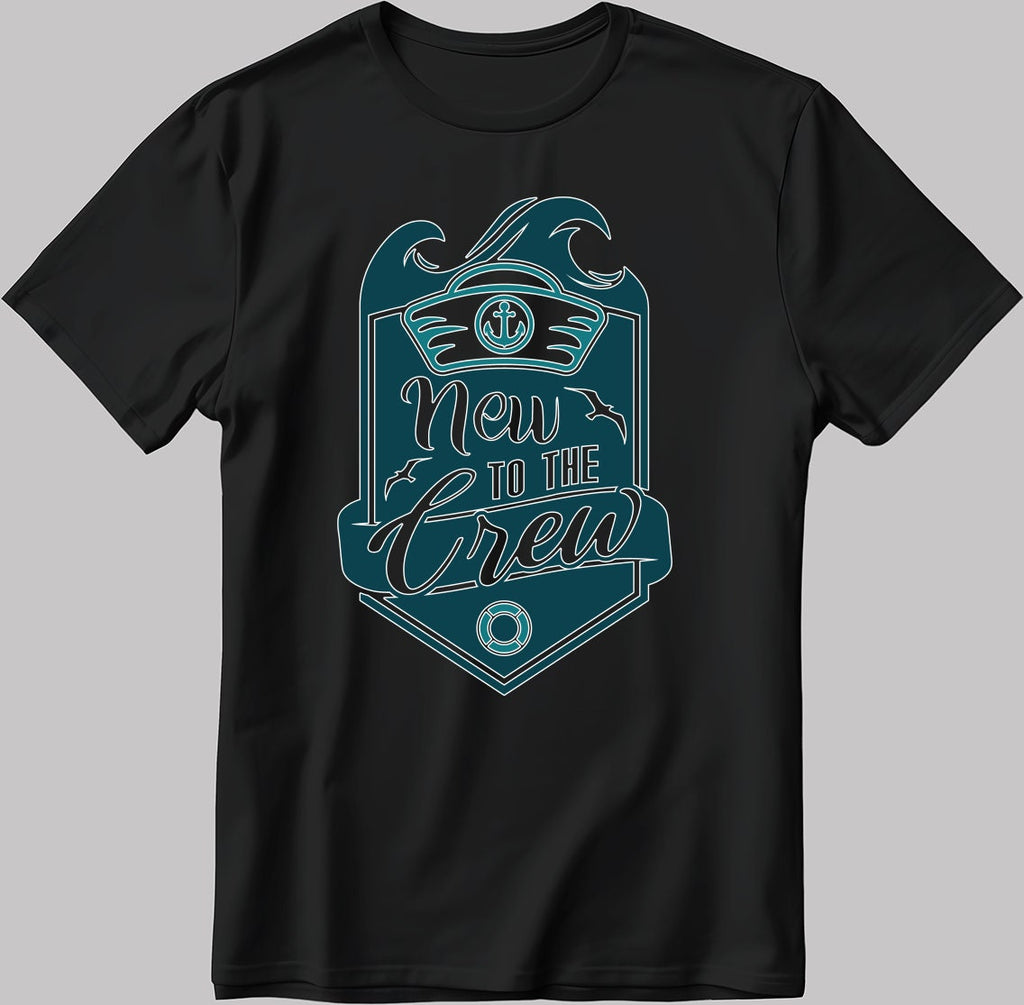 New To The Crew Short Sleeve White-Black Men's / Women's T Shirt C321