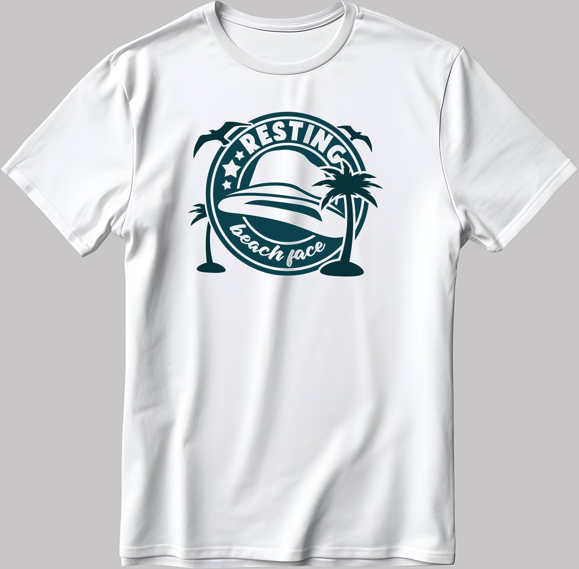 Resting Beach Pace Short Sleeve White-Black Men's / Women's T Shirt C326