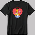The Simpsons Valentine Days Short Sleeve White-Black Men's / Women's T Shirt C487