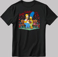 The Simpsons Valentine Days Short Sleeve White-Black Men's / Women's T Shirt C498