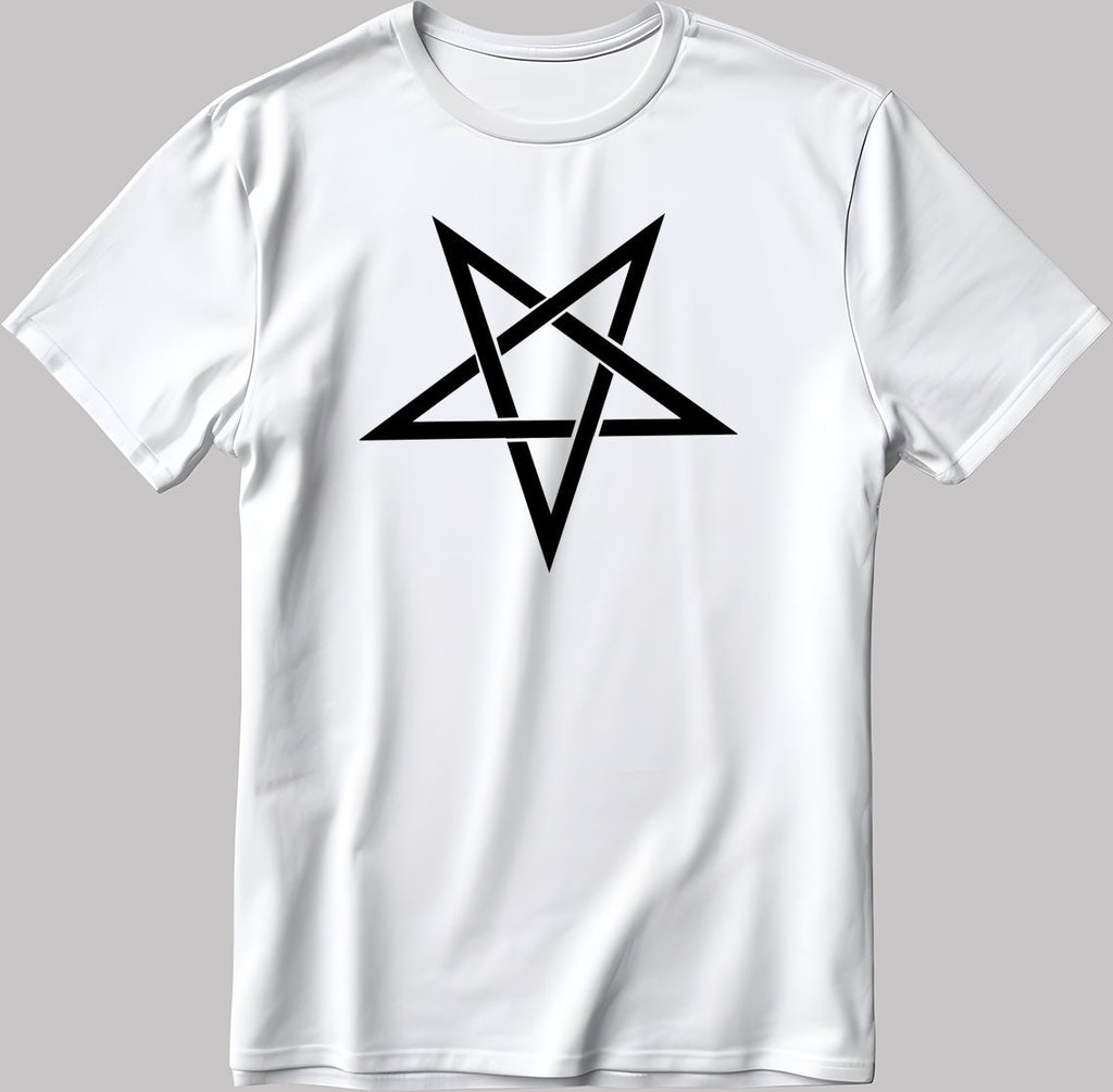 Logo Star Symbol Short Sleeve White-Black Men's / Women's T Shirt G808