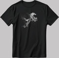 Horse Figure Short Sleeve White-Black Men's / Women's T Shirt K095