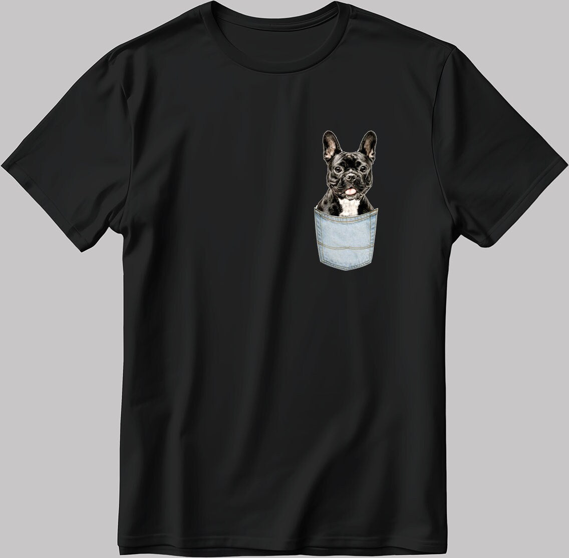 Cute Dog Short Sleeve White-Black Men's / Women's T Shirt K219