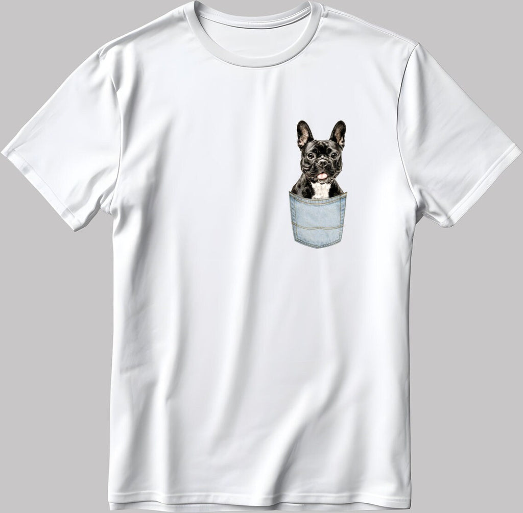 Cute Dog Short Sleeve White-Black Men's / Women's T Shirt K219