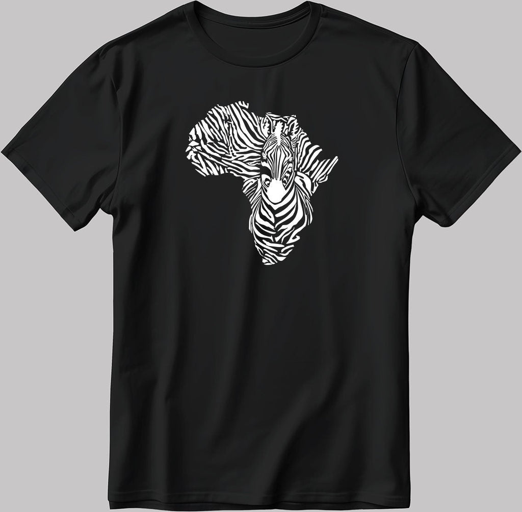 Zebra Face Short Sleeve White-Black Men's / Women's T Shirt K436