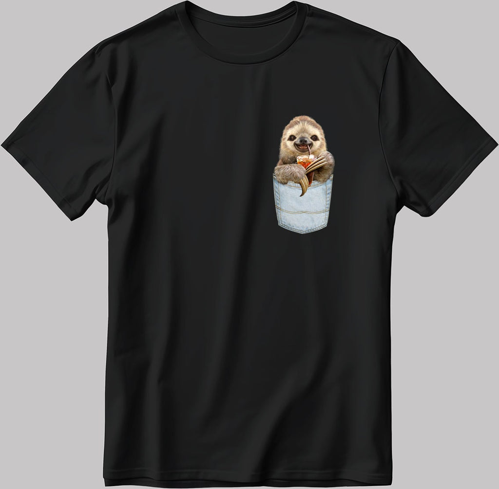 Funny Animal Short Sleeve White-Black Men's / Women's T Shirt K640