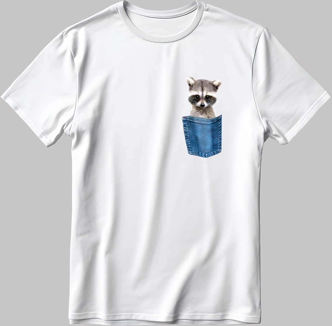 Cute Baby Animal Short Sleeve White-Black Men's / Women's T Shirt K701