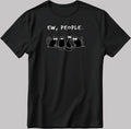 Ew, People Cat  Short Sleeve White-Black Men's / Women's T Shirt K787